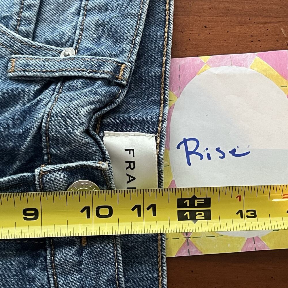 Frame Denim Shorts Size 25 Cut Off 100% Cotton Raw Frayed Hem Boho Festival - Picture 10 of 12